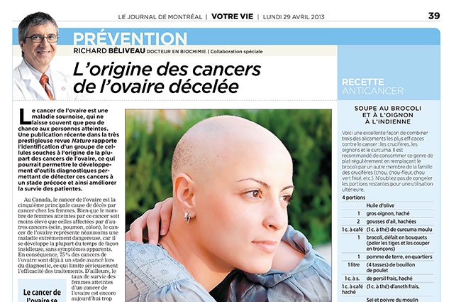 Chroniques - L'origine des cancers de l'ovaire décelée - Chaire en ...