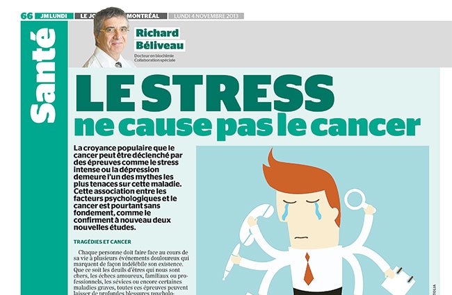 Chroniques - Le stress ne cause pas le cancer - Chaire en prévention et  traitement du cancer