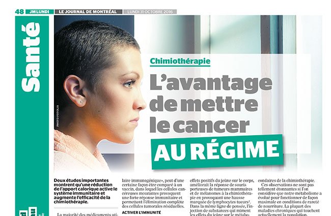 Chronique prévention de Richard Béliveau dans le Journal de Montréal